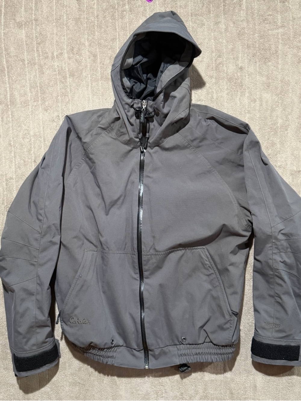 Vintage Y2K Cabela’s Hooded Canvas Work Jacket Full Zip Workwear Men’s Small